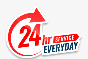 24 hour everyday service sticker design